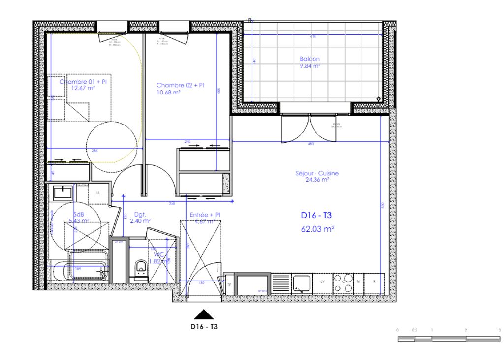 Achat duplex à vendre 3 pièces 62 m² - Sciez