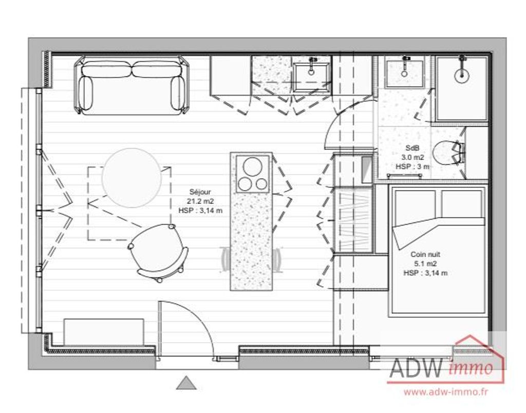 Achat appartement à vendre 2 pièces 28 m² - Cély