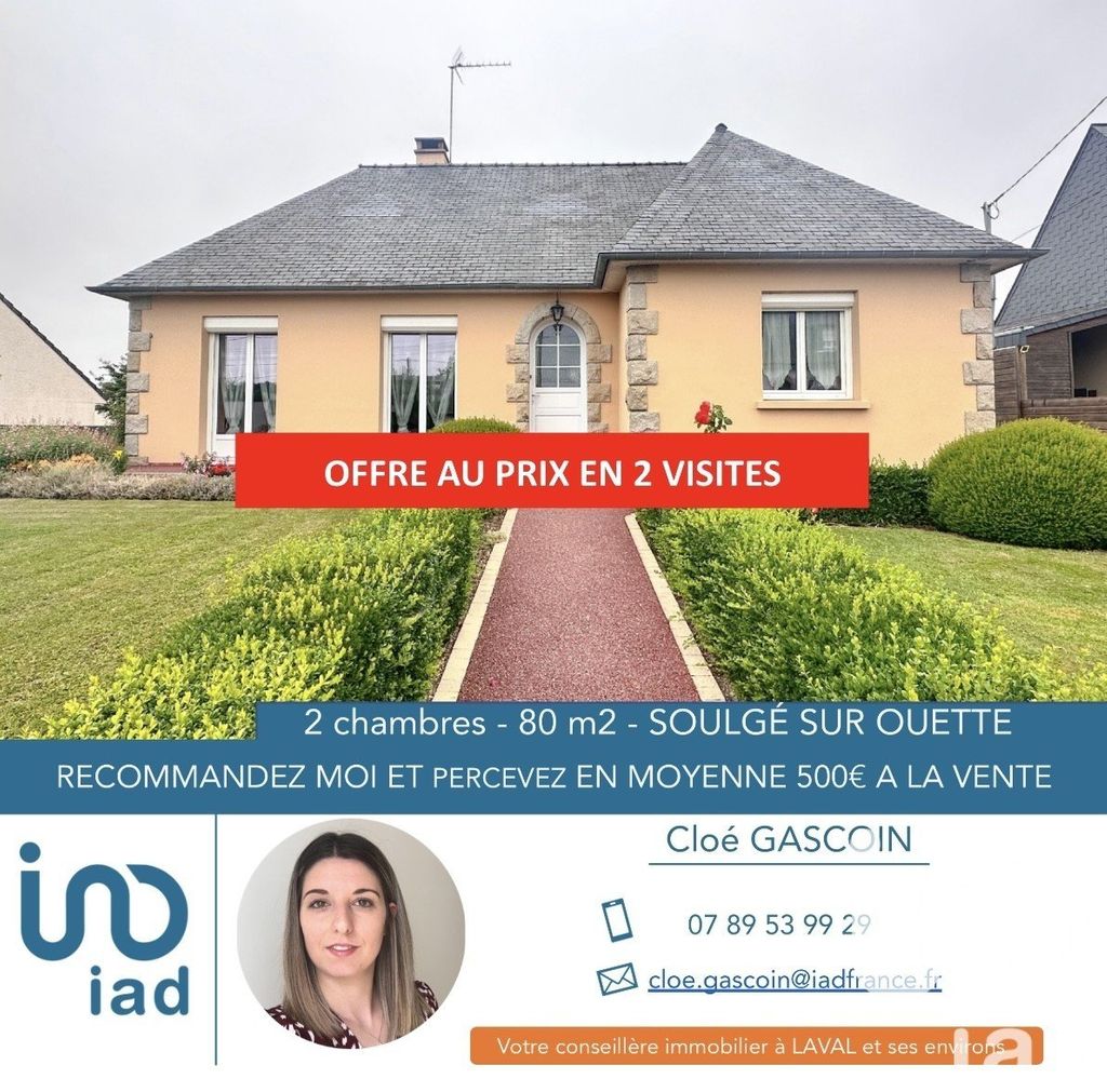 Achat maison à vendre 2 chambres 80 m² - Soulgé-sur-Ouette