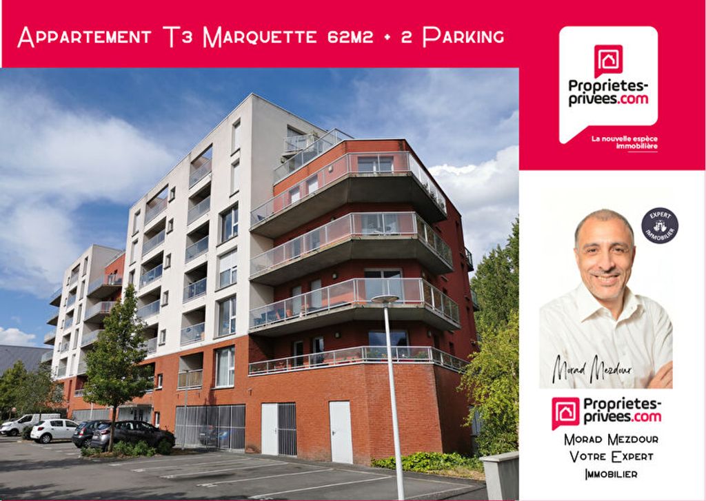 Achat appartement à vendre 3 pièces 62 m² - Marquette-lez-Lille