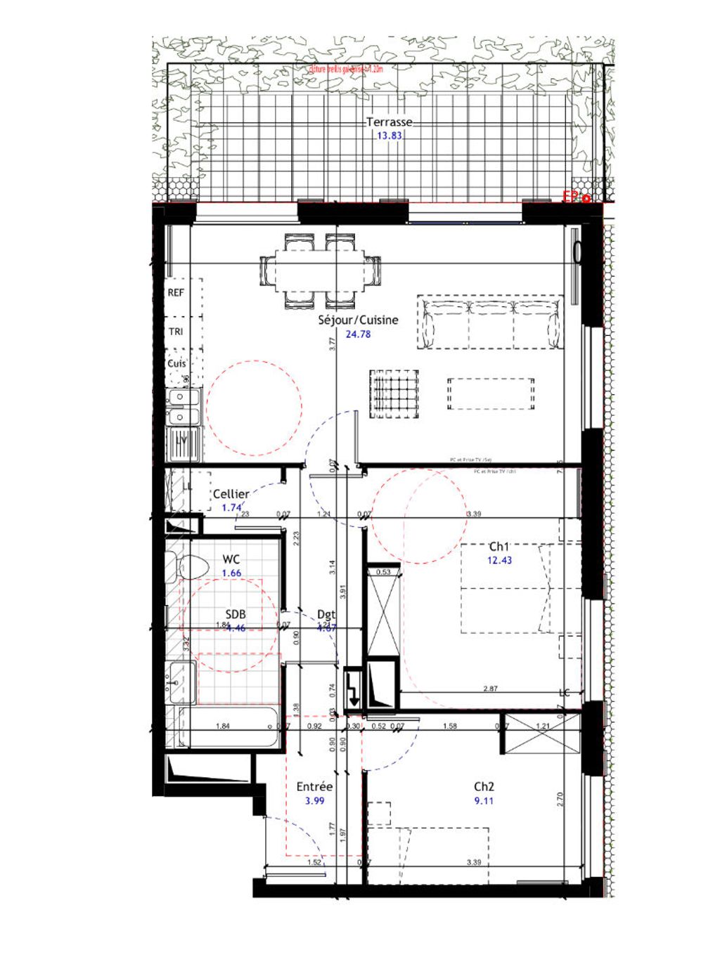 Achat appartement à vendre 3 pièces 63 m² - Nanterre