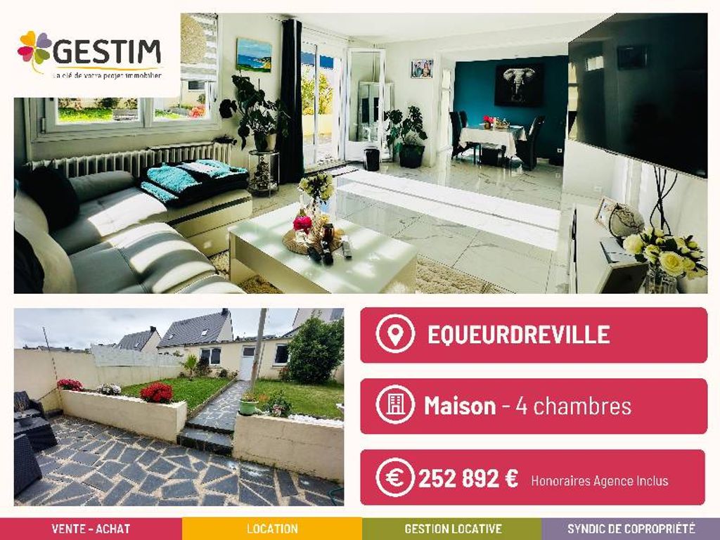 Achat maison à vendre 4 chambres 106 m² - Cherbourg-en-Cotentin