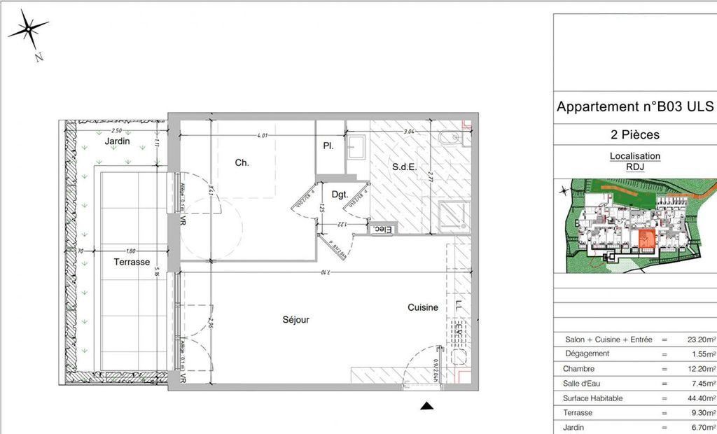 Achat appartement à vendre 2 pièces 51 m² - Grasse