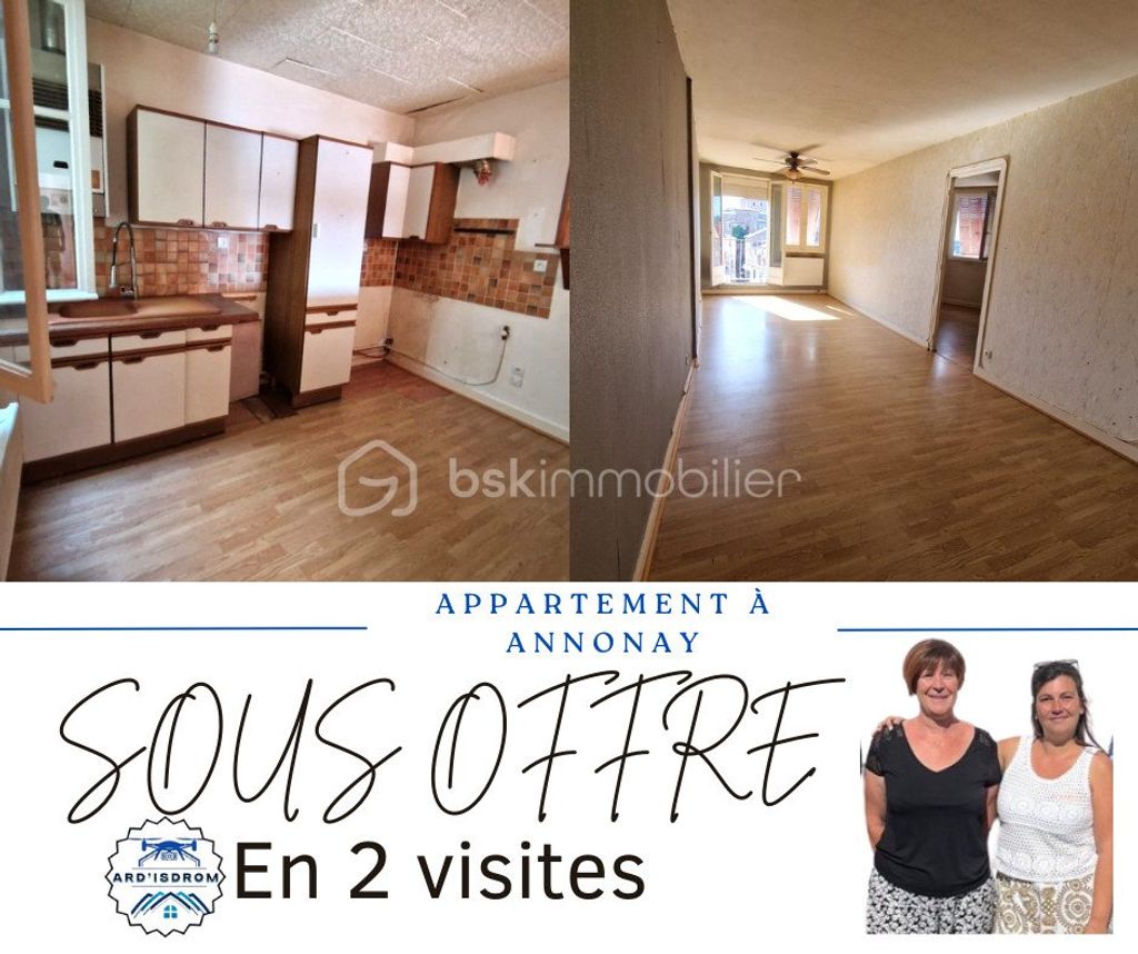 Achat appartement à vendre 2 pièces 60 m² - Annonay