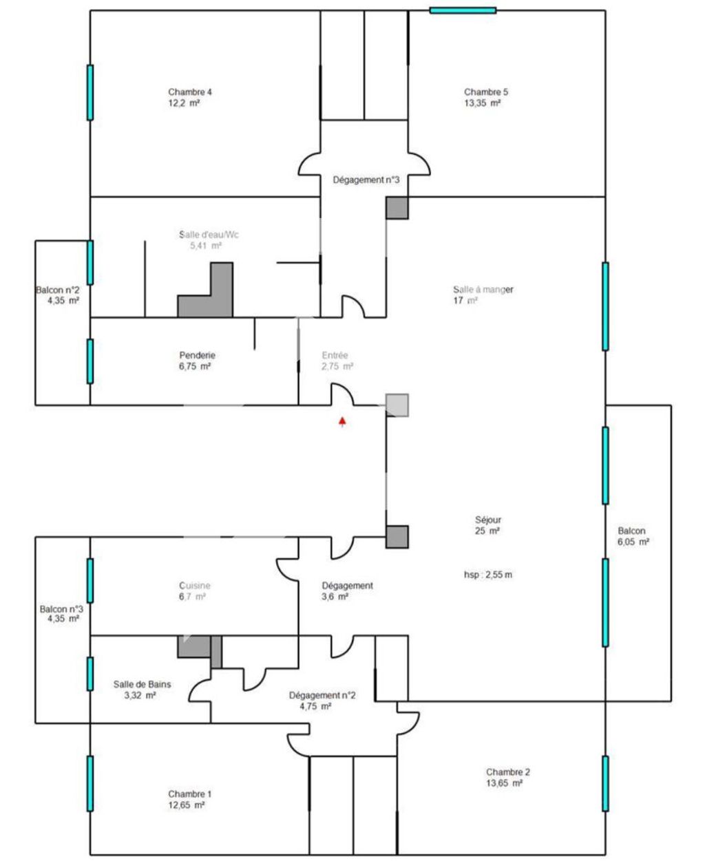 Achat appartement à vendre 5 pièces 130 m² - Rueil-Malmaison