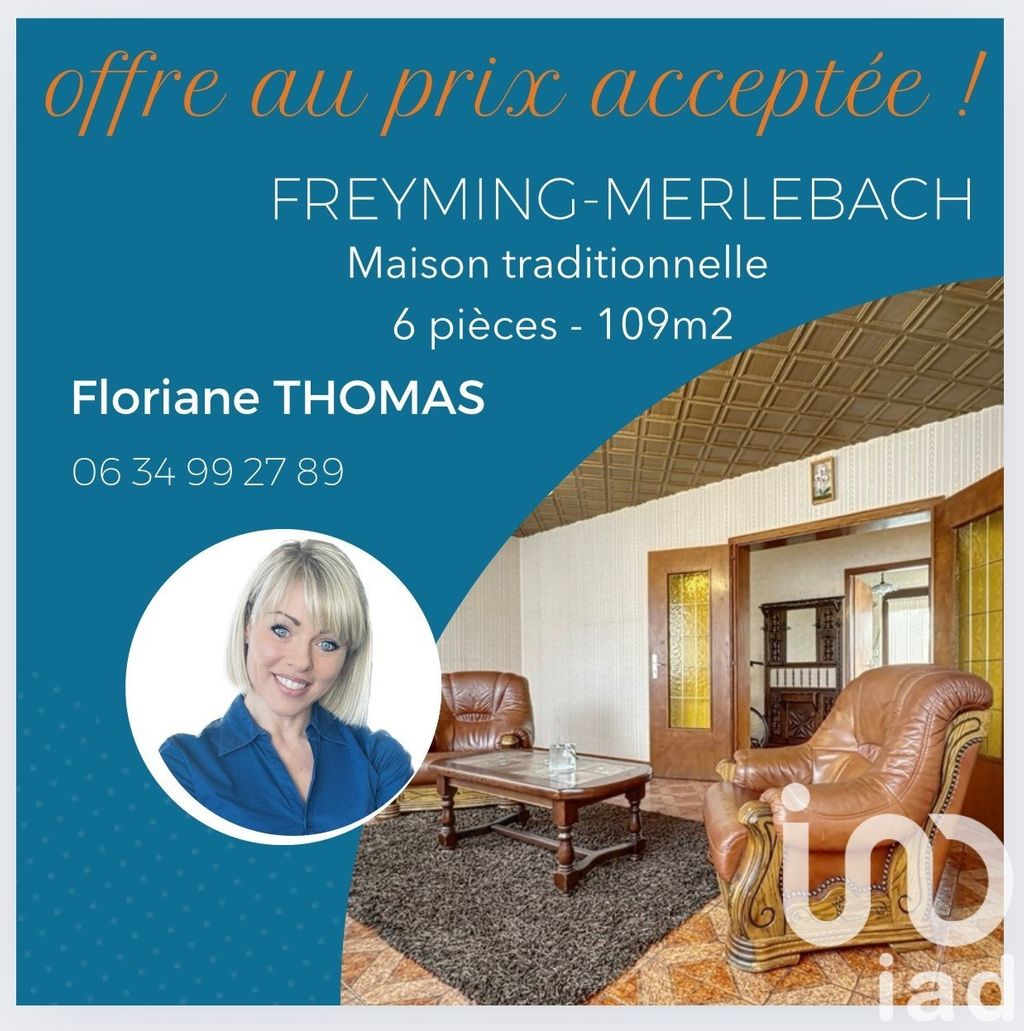 Achat maison à vendre 4 chambres 109 m² - Freyming-Merlebach