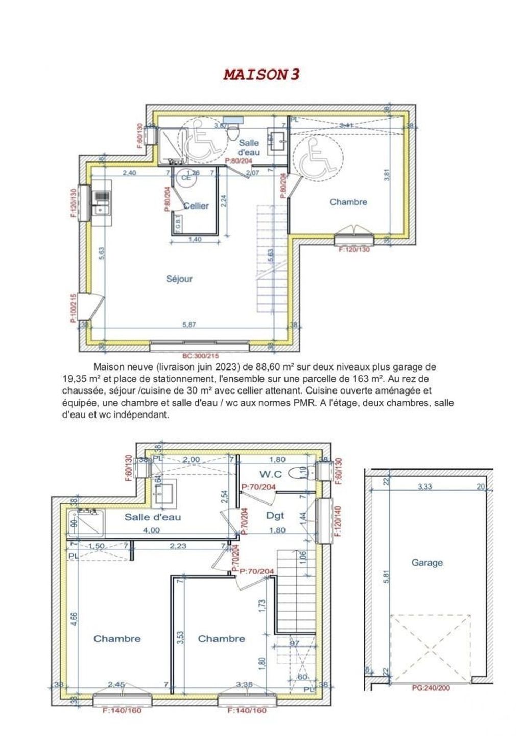 Achat maison à vendre 3 chambres 89 m² - Royan