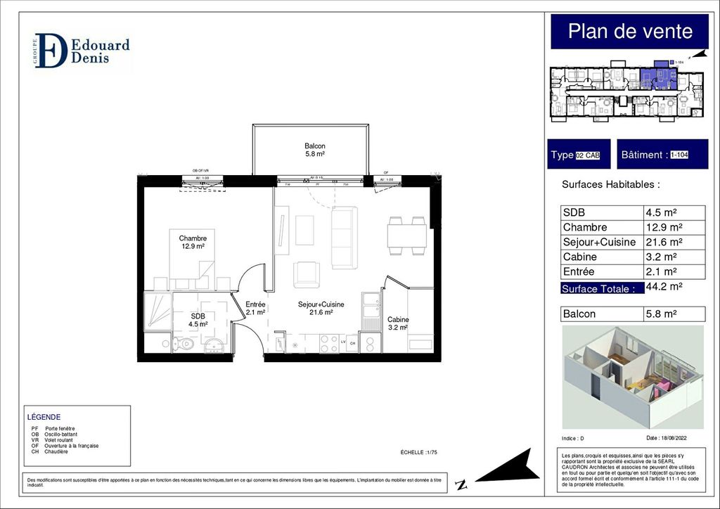 Achat appartement 2 pièce(s) Camiers