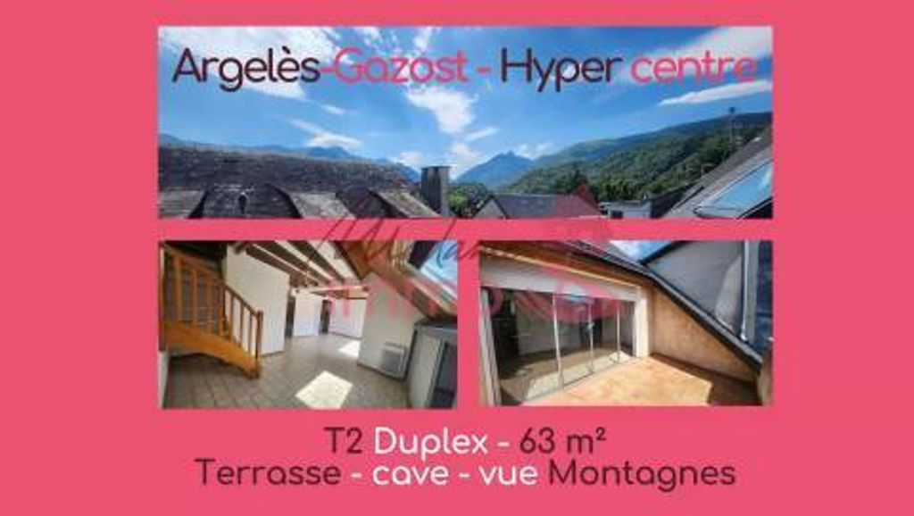 Achat duplex à vendre 2 pièces 46 m² - Argelès-Gazost