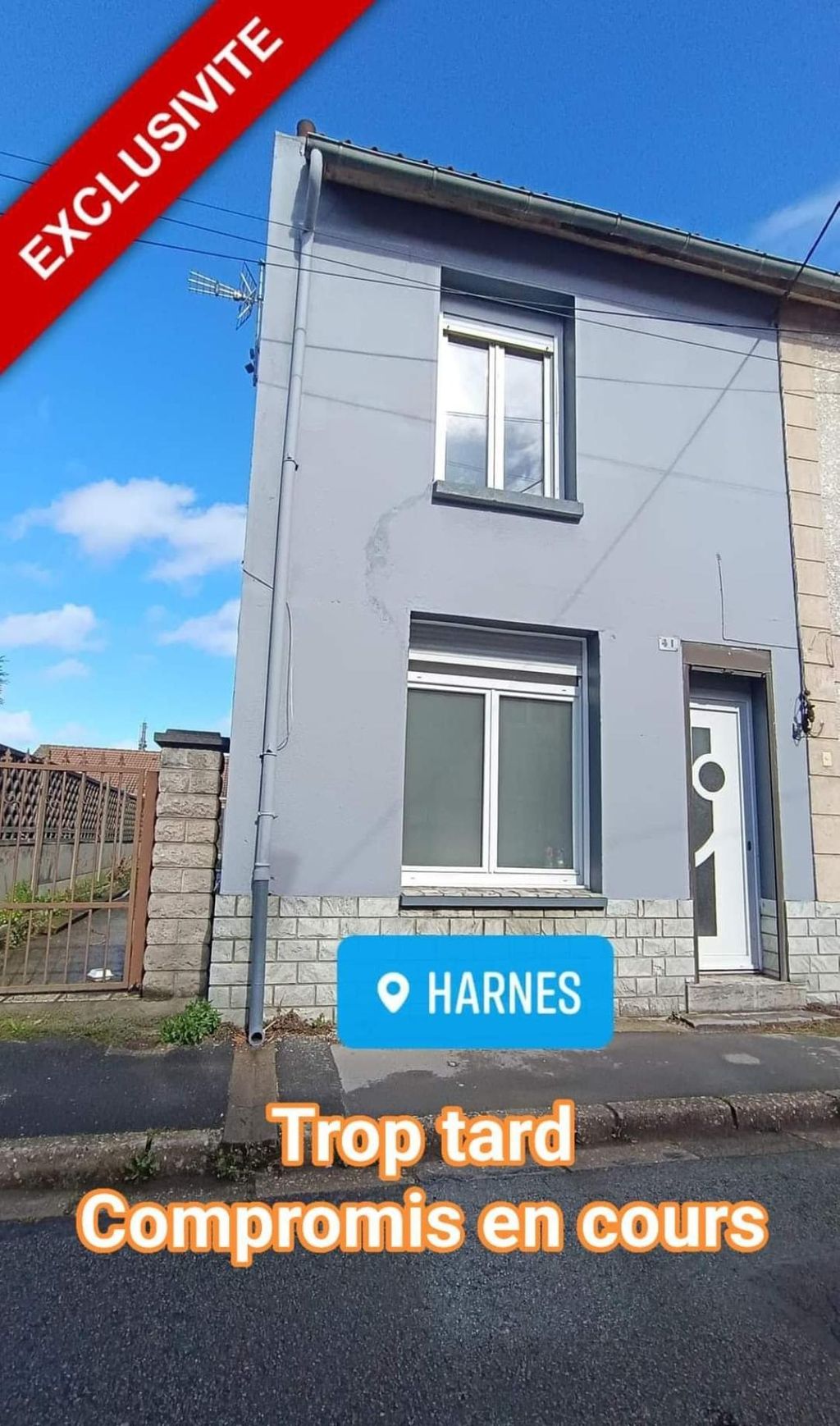 Achat maison à vendre 2 chambres 77 m² - Harnes