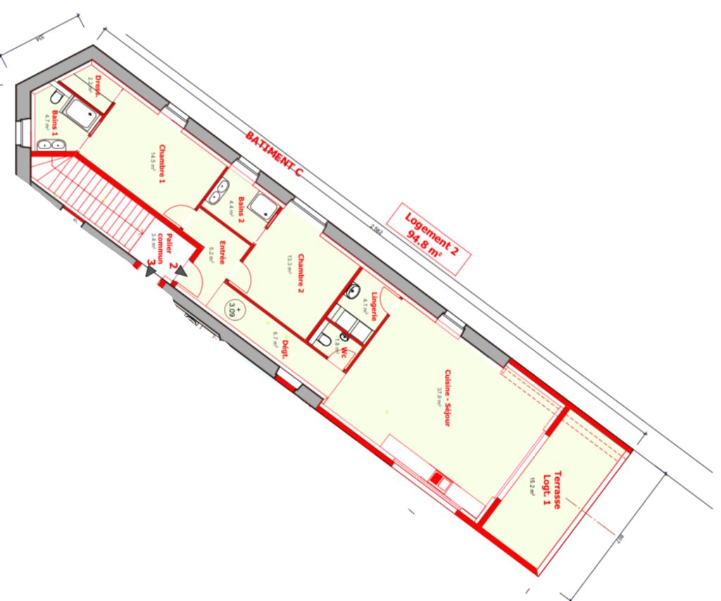 Achat appartement à vendre 3 pièces 108 m² - Pontarlier