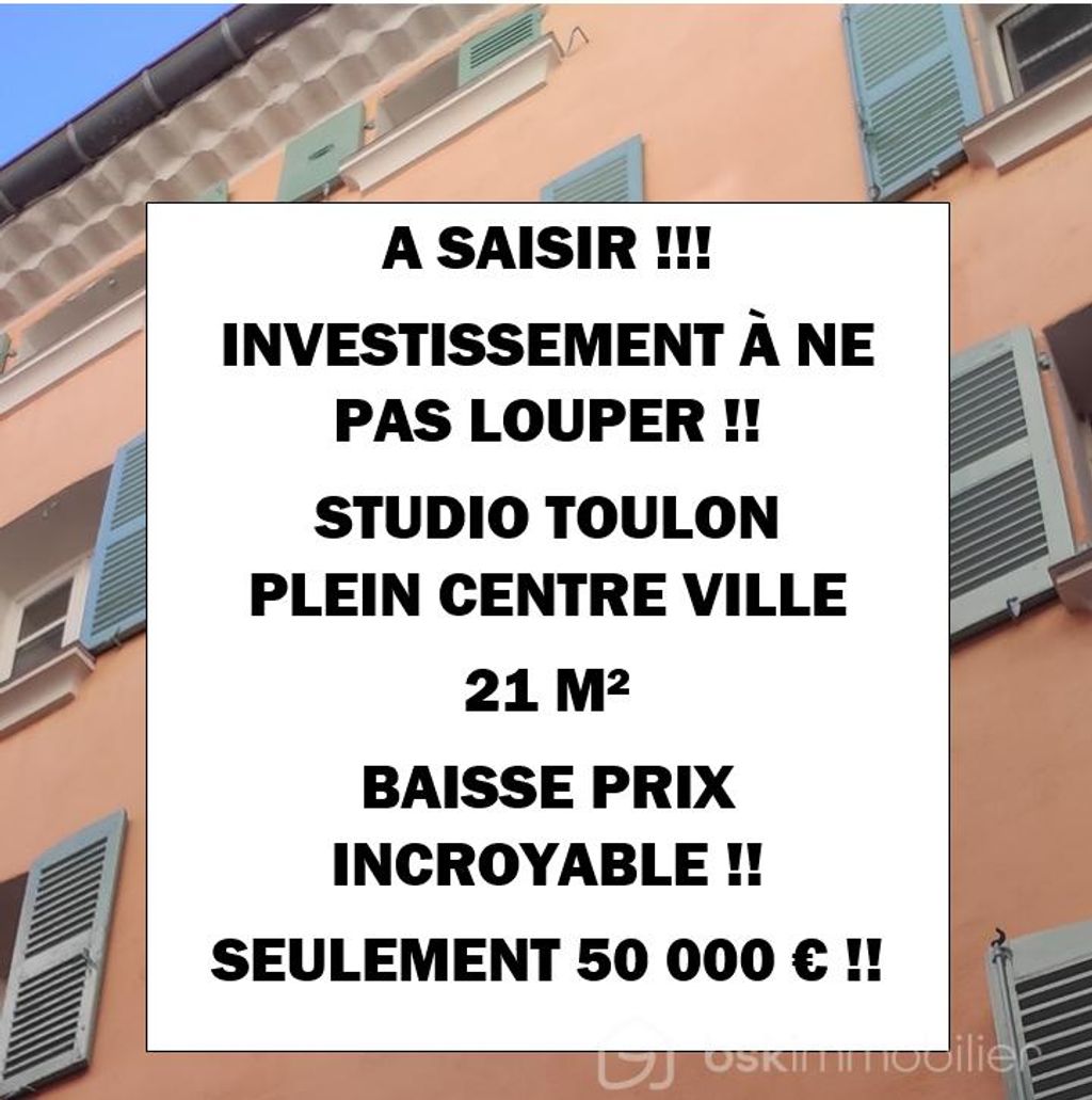 Achat appartement 1 pièce(s) Toulon