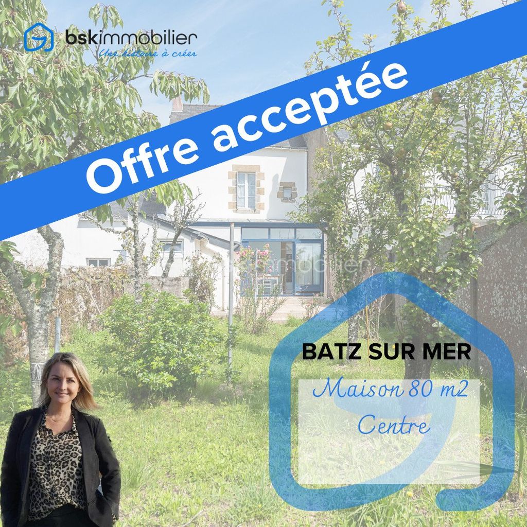 Achat maison à vendre 3 chambres 80 m² - Batz-sur-Mer