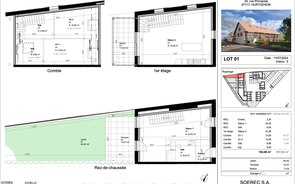 Achat appartement 3 pièce(s) Hurtigheim