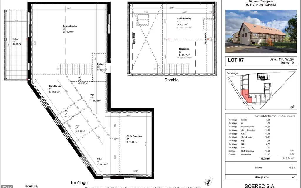 Achat appartement 4 pièce(s) Hurtigheim