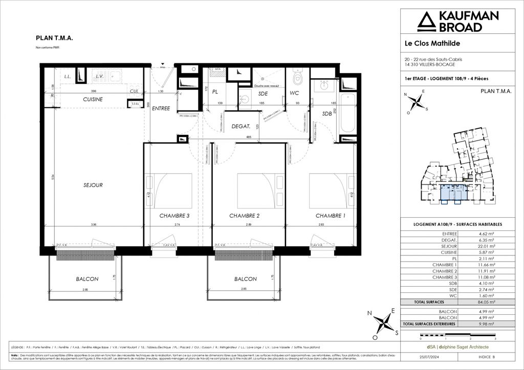 Achat appartement à vendre 4 pièces 84 m² - Villers-Bocage