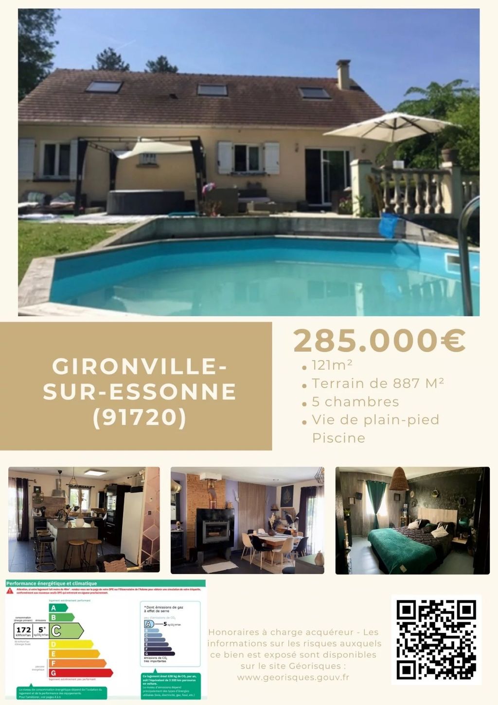 Achat maison à vendre 5 chambres 121 m² - Gironville-sur-Essonne