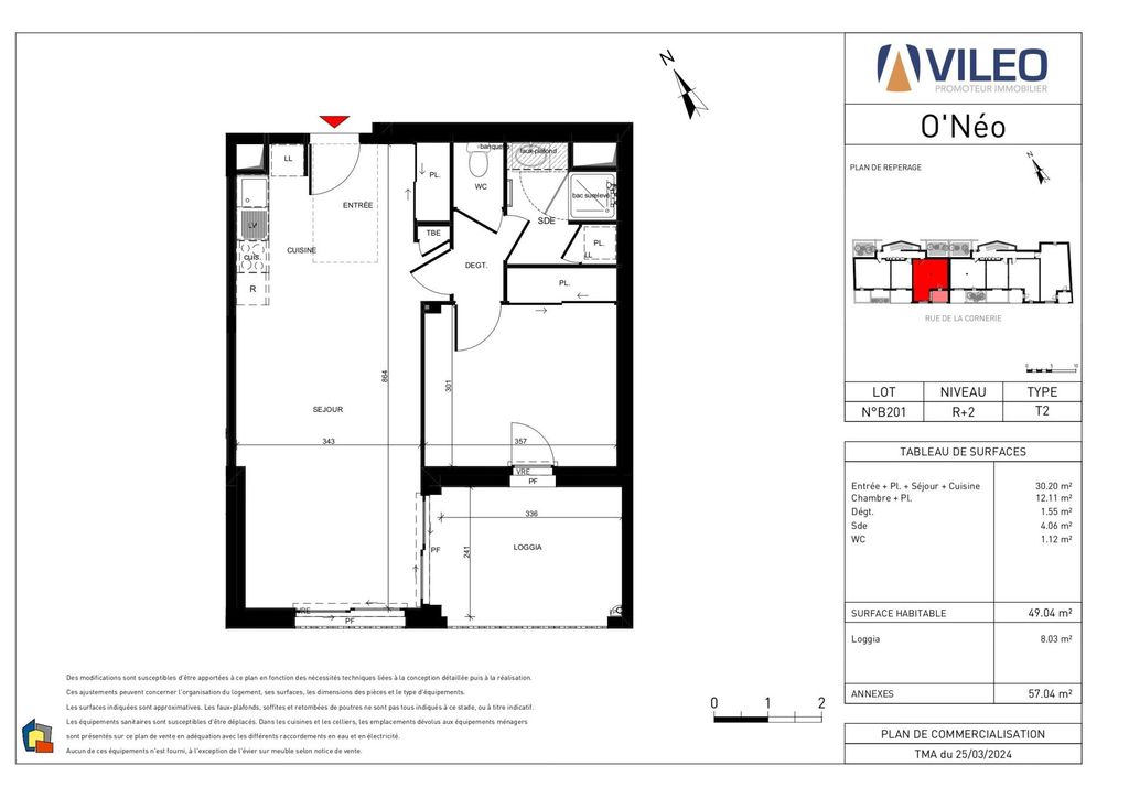 Achat appartement à vendre 3 pièces 49 m² - Challans