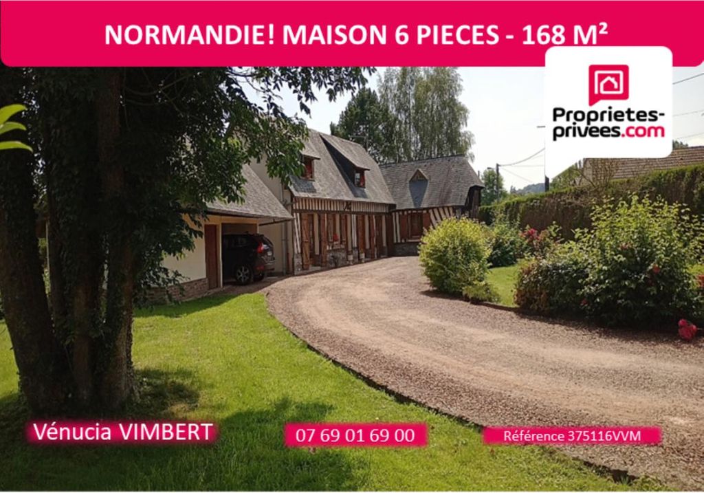 Achat maison à vendre 4 chambres 168 m² - Aubermesnil-aux-Érables