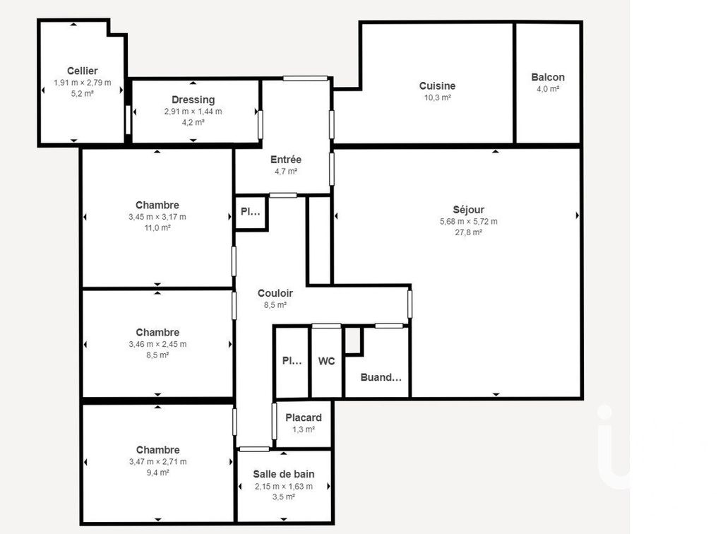 Achat appartement à vendre 4 pièces 95 m² - Le Mans