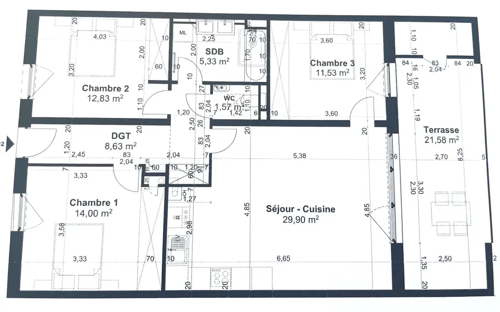 Achat appartement 4 pièce(s) Ernolsheim-Bruche