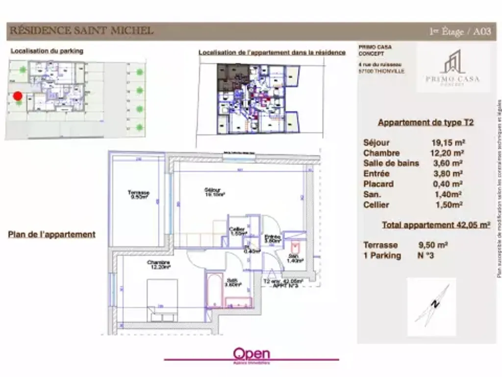 Achat appartement à vendre 2 pièces 42 m² - Angevillers