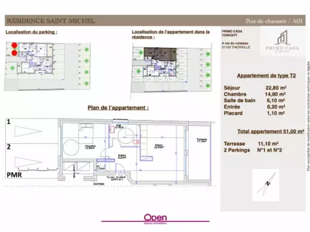 Achat appartement à vendre 2 pièces 51 m² - Angevillers