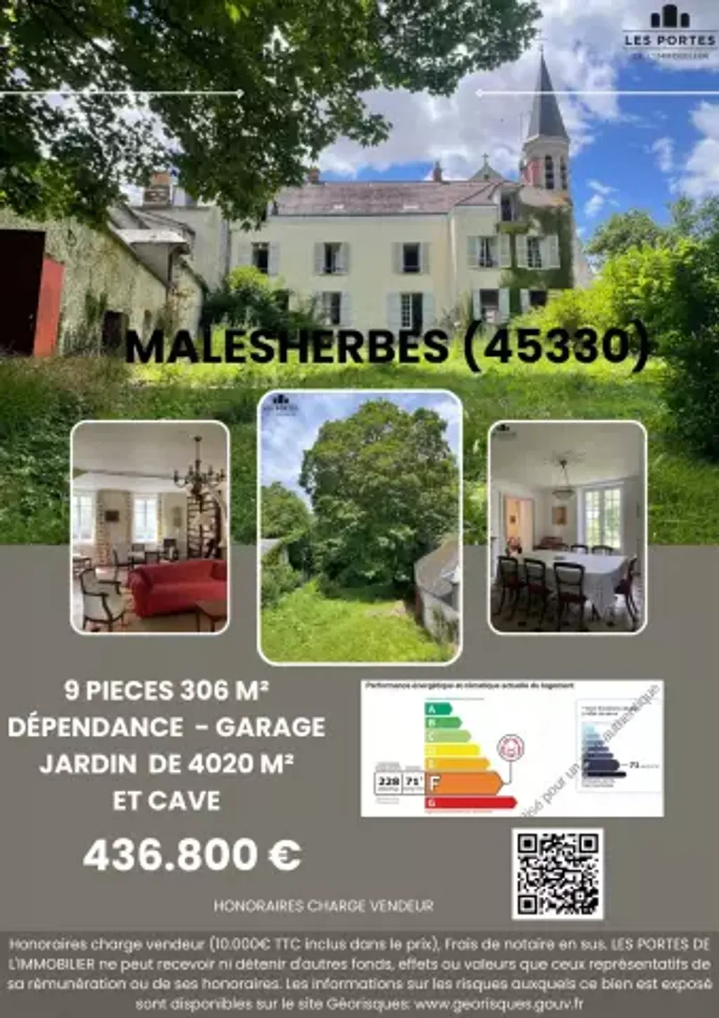 Achat maison à vendre 6 chambres 307 m² - Le Malesherbois