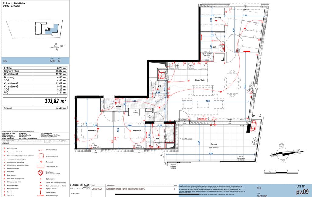 Achat appartement 4 pièce(s) Anglet