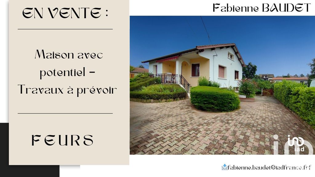 Achat maison à vendre 3 chambres 75 m² - Feurs