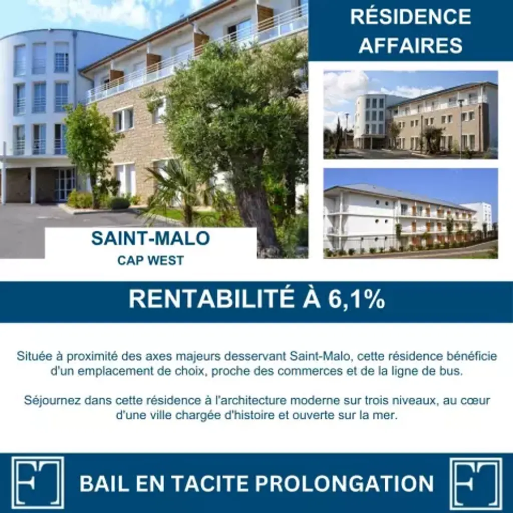 Achat studio à vendre 31 m² - Saint-Malo