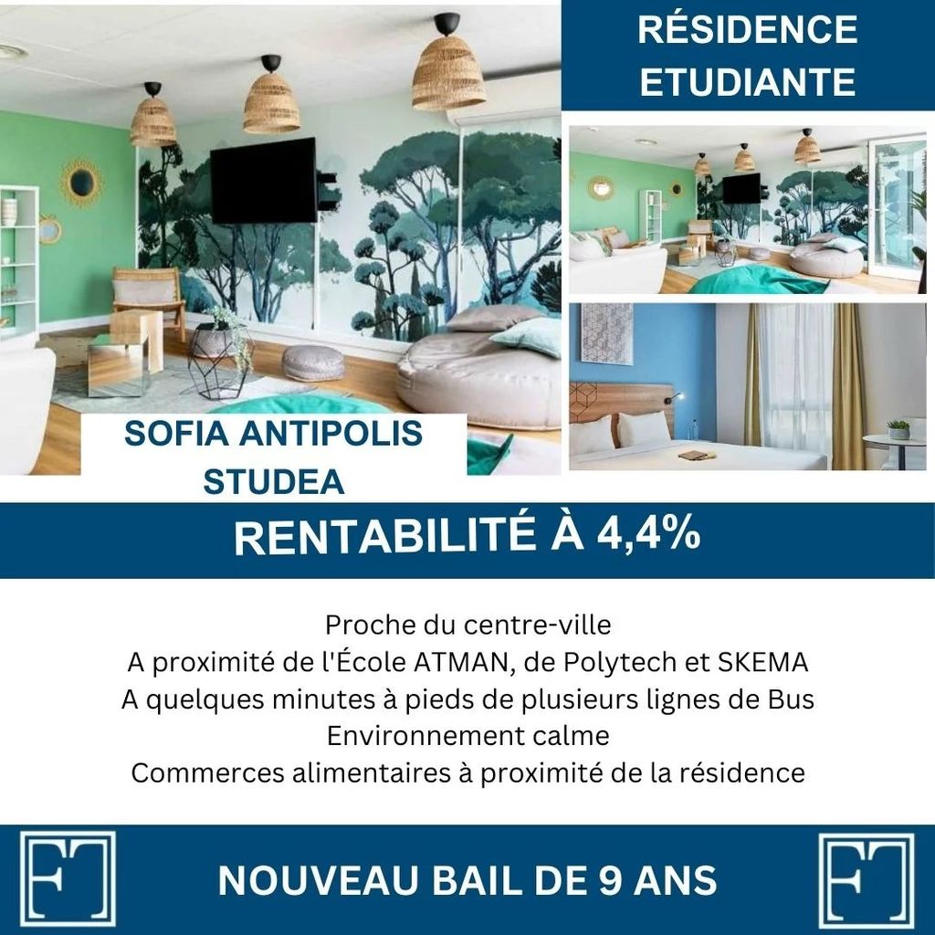 Achat studio à vendre 19 m² - Valbonne