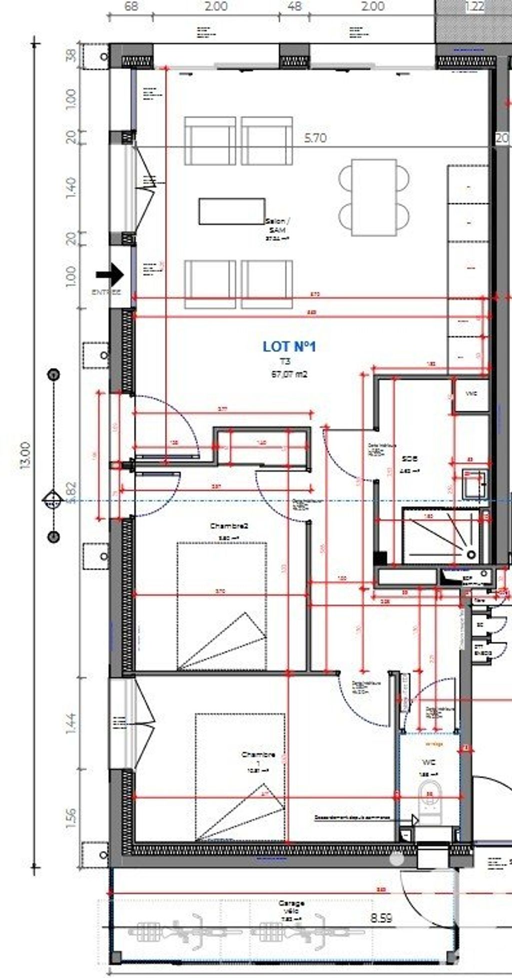 Achat appartement à vendre 3 pièces 67 m² - Damgan