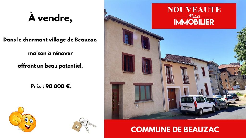 Achat maison à vendre 4 chambres 117 m² - Beauzac