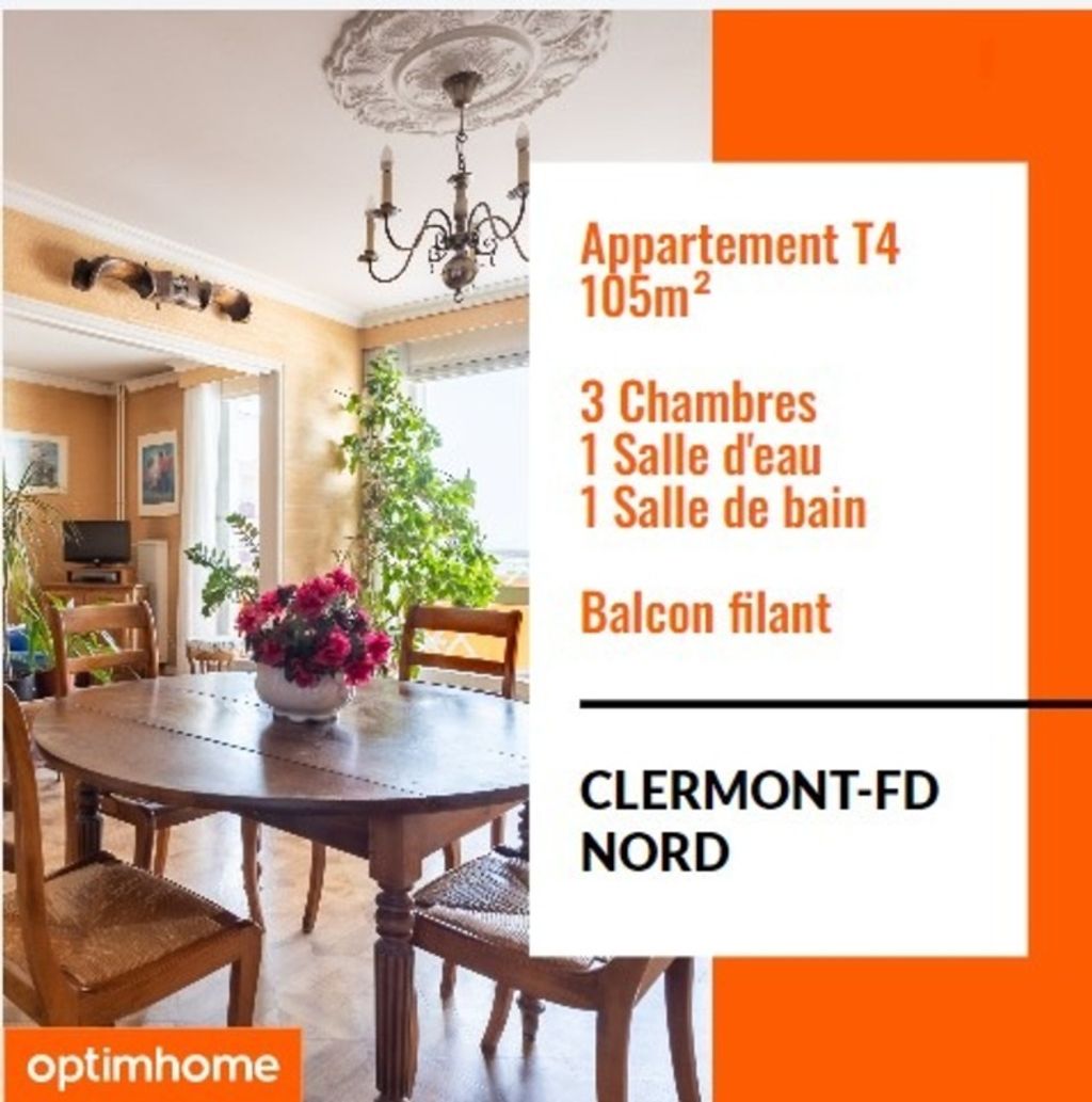 Achat appartement à vendre 4 pièces 105 m² - Clermont-Ferrand