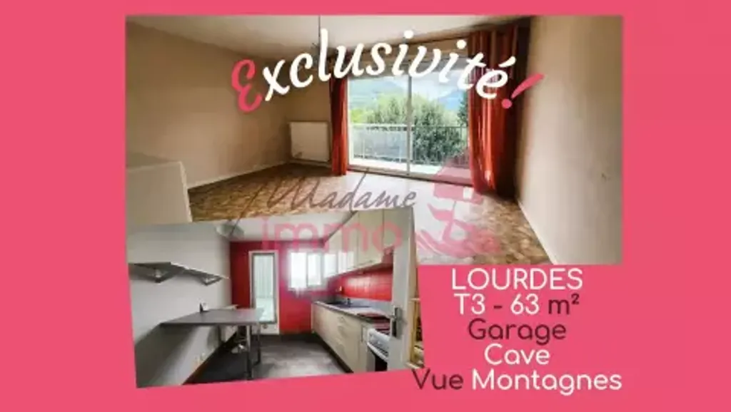 Achat appartement à vendre 3 pièces 63 m² - Lourdes