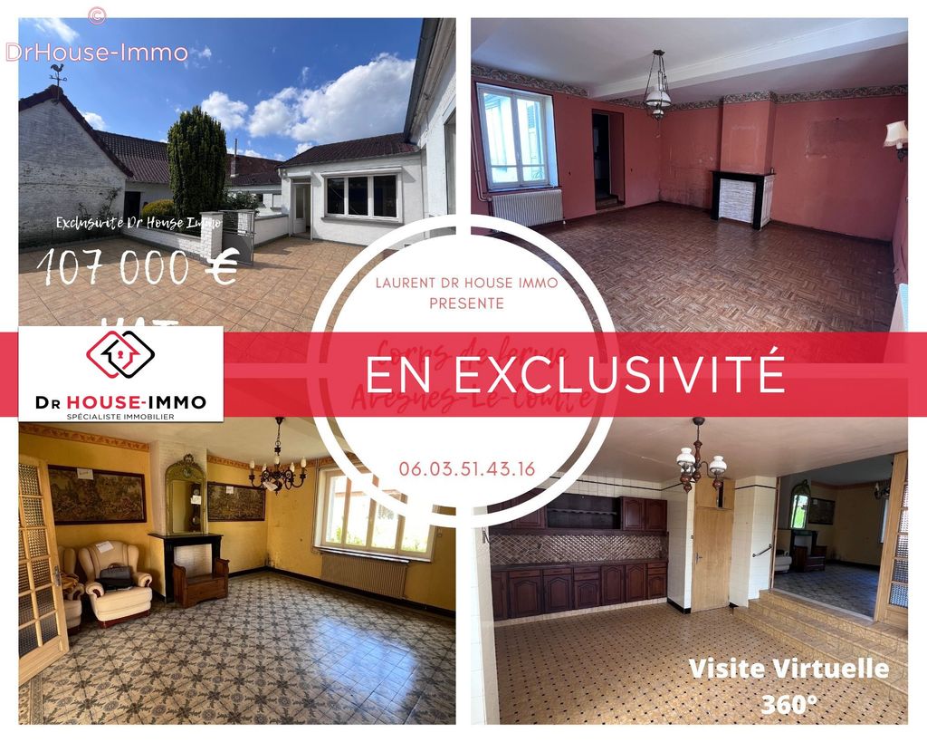 Achat maison à vendre 2 chambres 92 m² - Avesnes-le-Comte