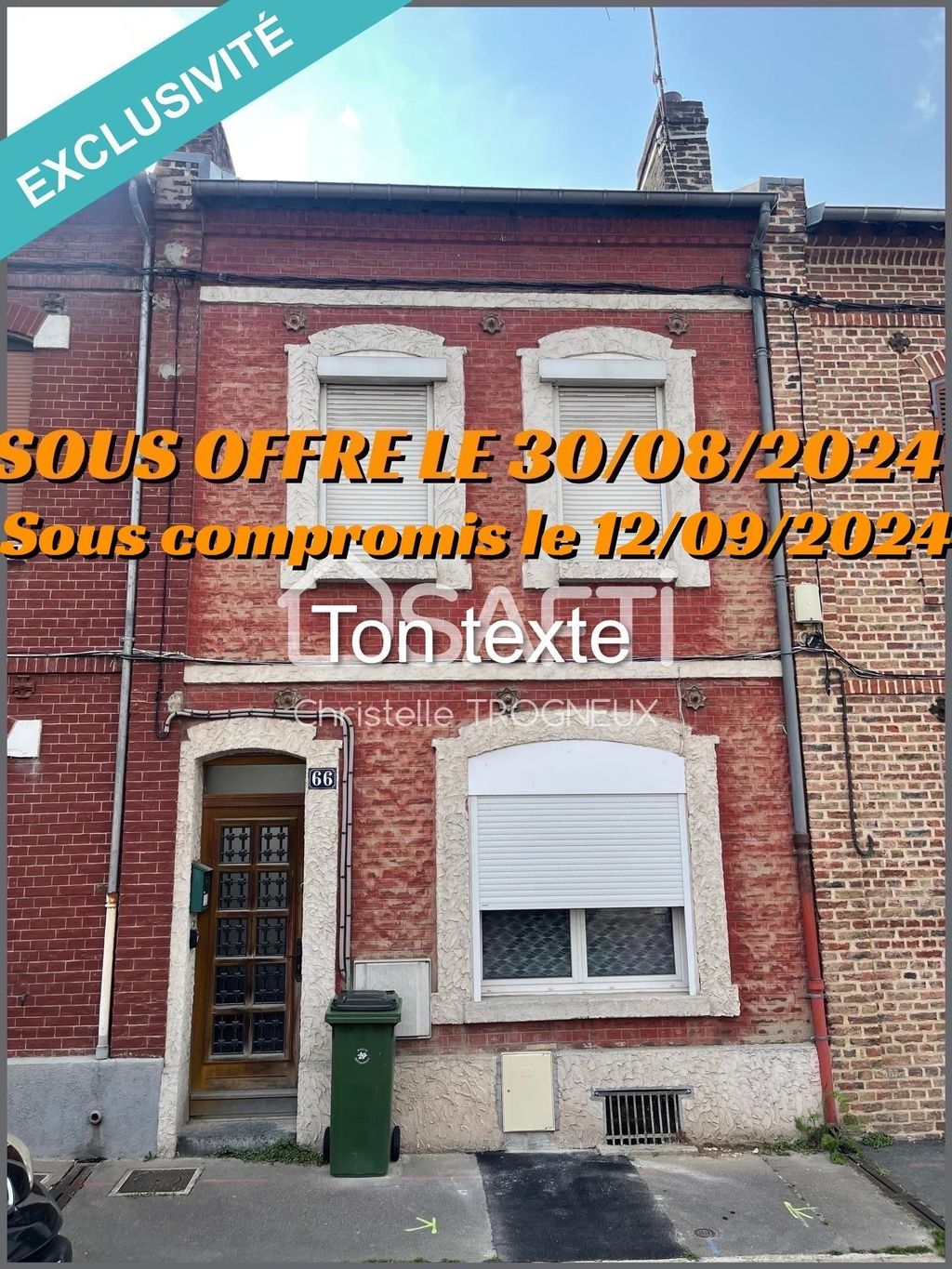 Achat maison à vendre 3 chambres 85 m² - Amiens