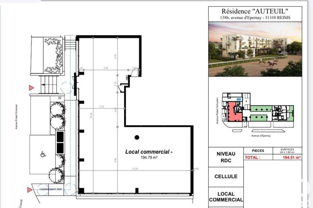 Achat appartement à vendre 5 pièces 195 m² - Reims