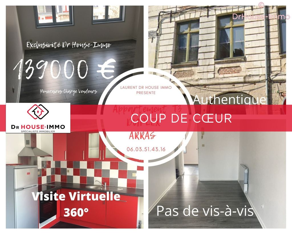 Achat duplex à vendre 3 pièces 60 m² - Arras