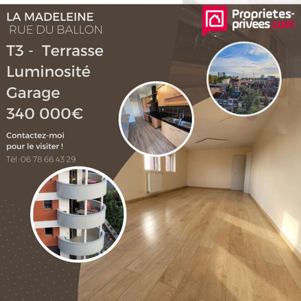 Achat appartement à vendre 3 pièces 86 m² - La Madeleine