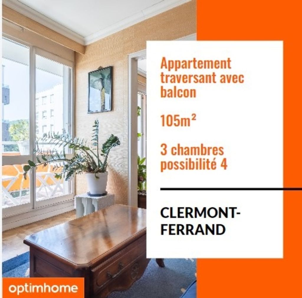 Achat appartement à vendre 4 pièces 105 m² - Clermont-Ferrand