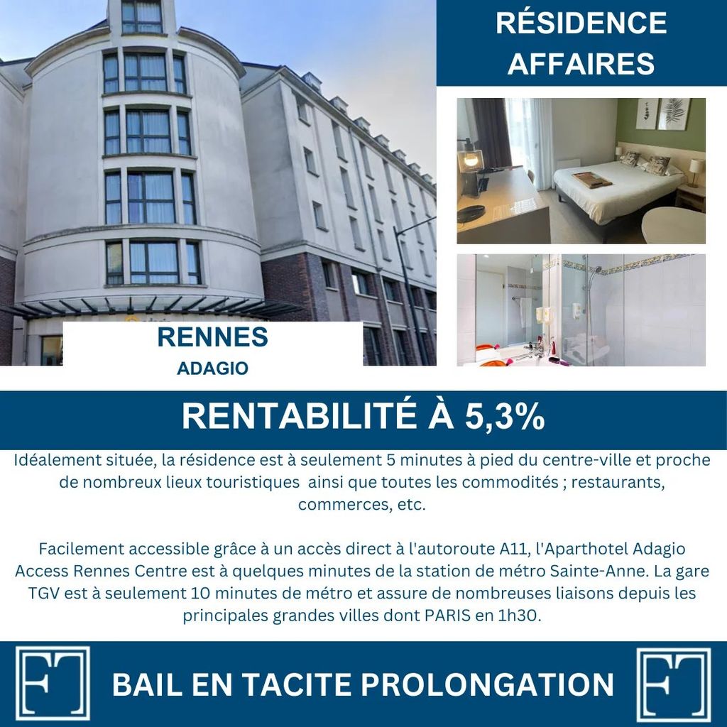 Achat studio à vendre 21 m² - Rennes