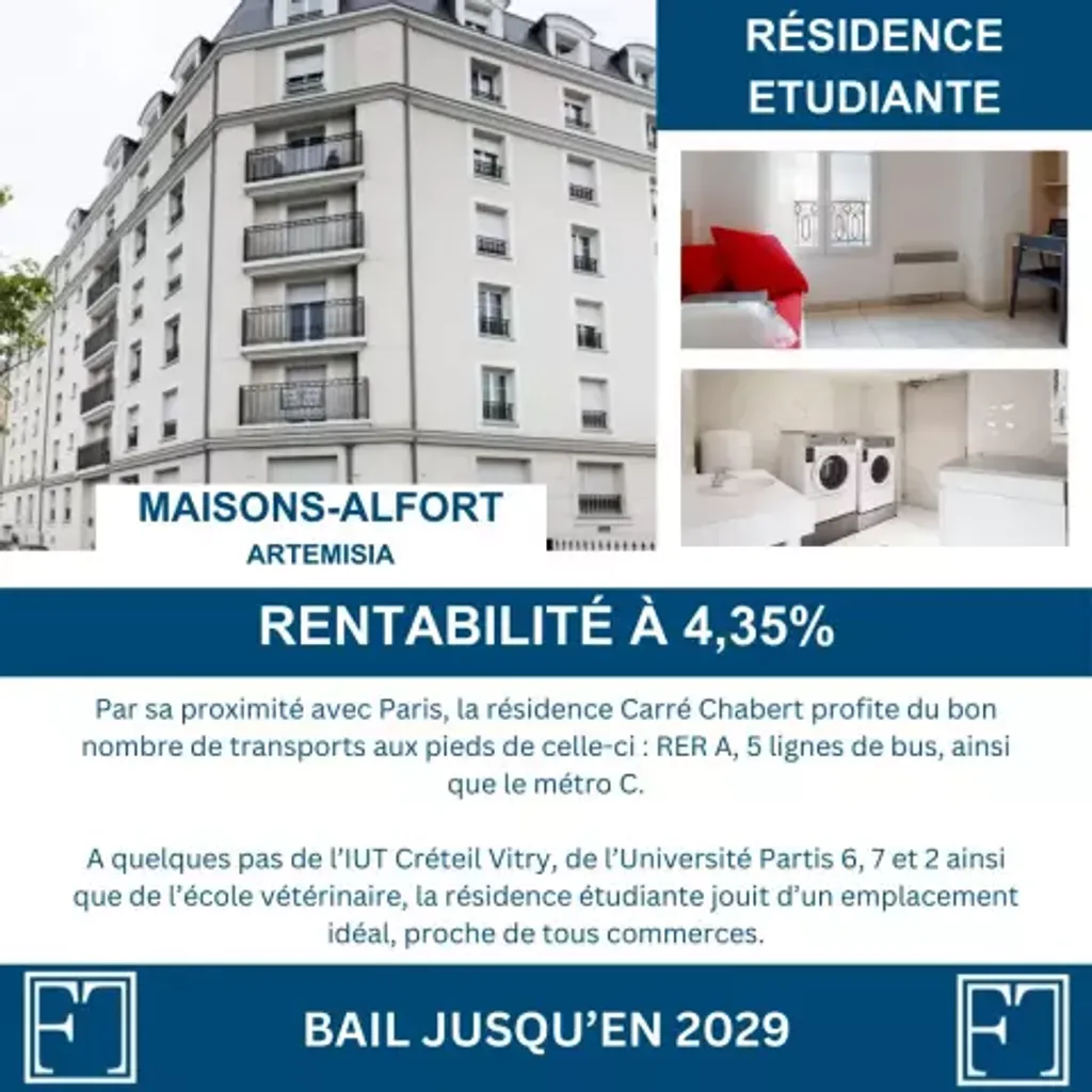 Achat studio à vendre 20 m² - Maisons-Alfort