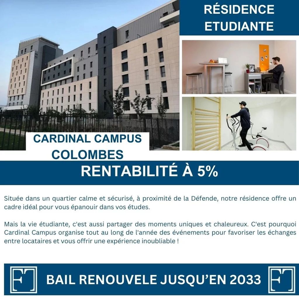 Achat studio à vendre 19 m² - Colombes