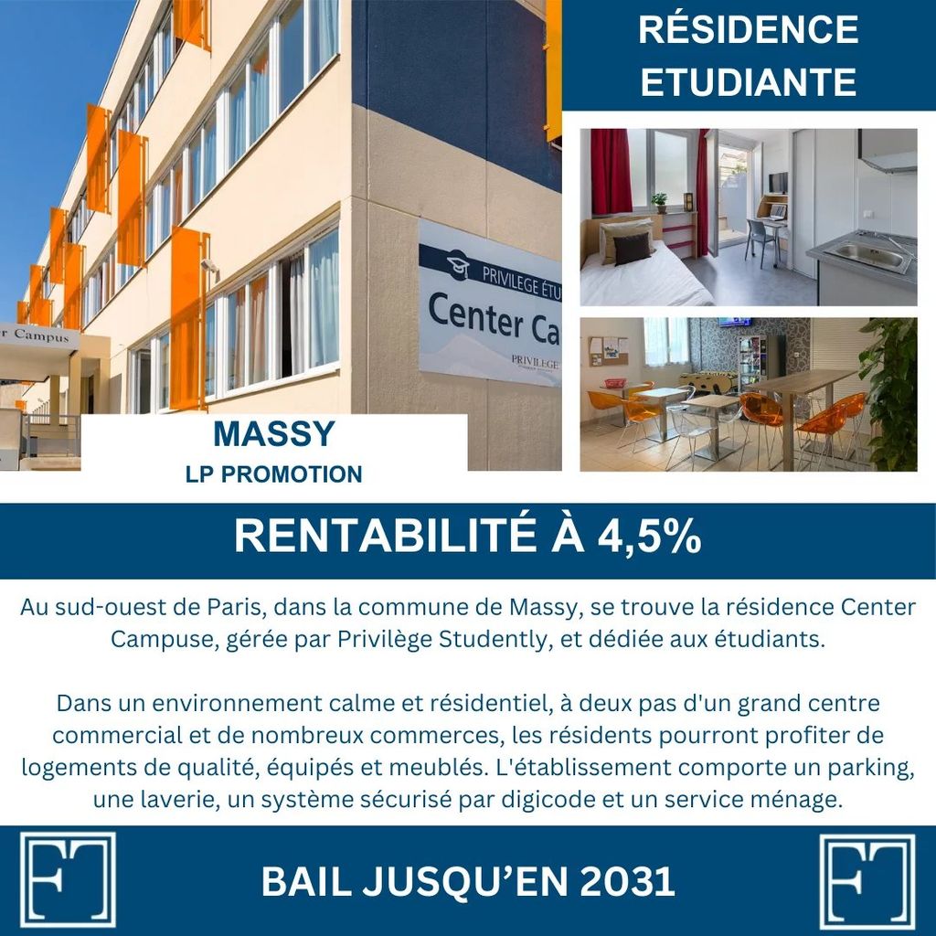 Achat studio à vendre 17 m² - Massy