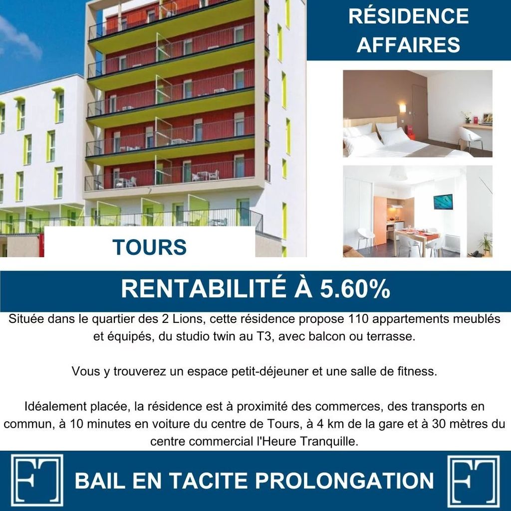 Achat appartement 1 pièce(s) Tours