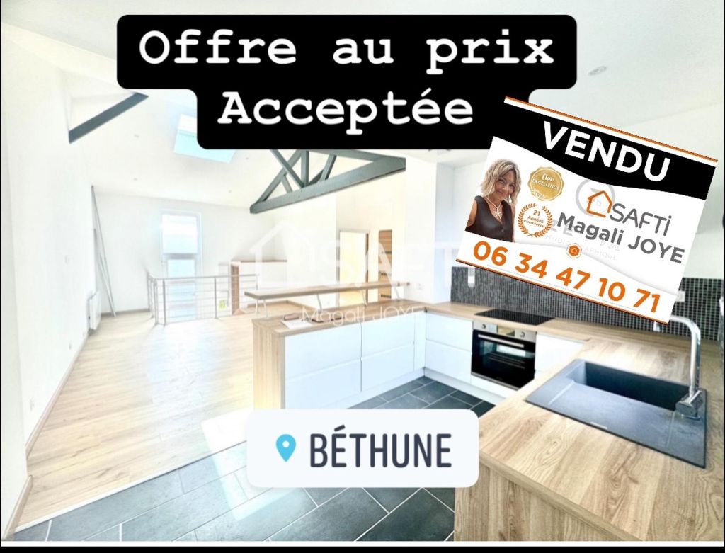 Achat appartement à vendre 3 pièces 75 m² - Béthune