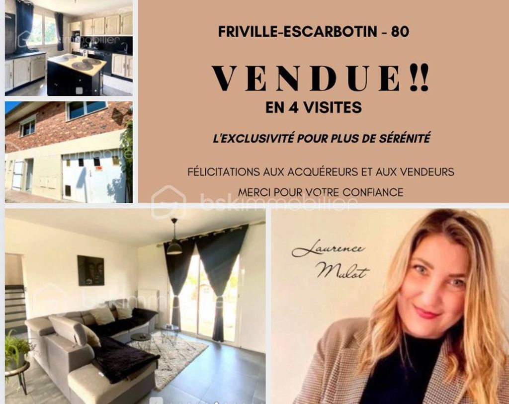 Achat maison à vendre 3 chambres 95 m² - Friville-Escarbotin