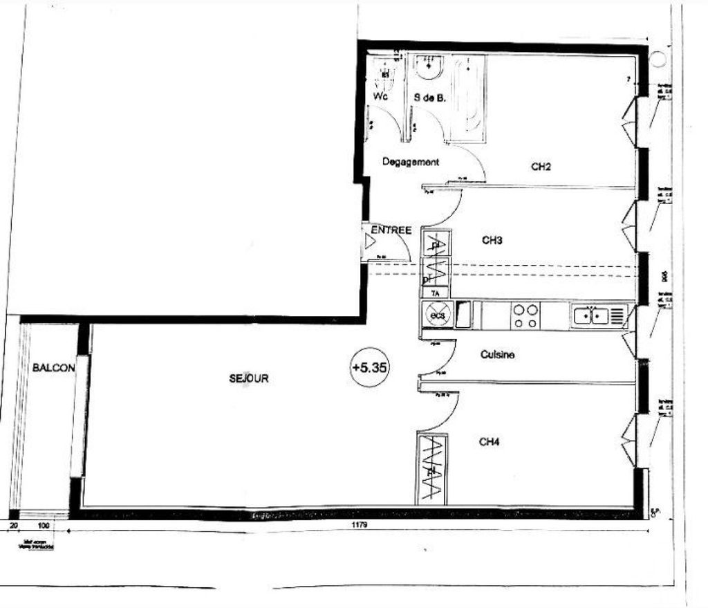 Achat appartement à vendre 4 pièces 73 m² - Bondy